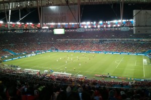 Inside Maracanã Stadium.