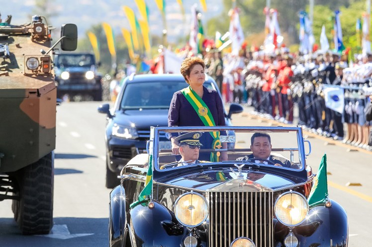 Dilma Rousseff celebrates Brazilian Independence Day, 2014. (Photo by Roberto Stuckert/PR.)