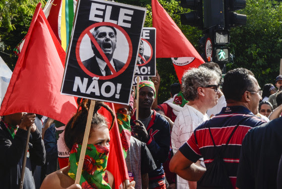 An anti-Bolsonaro protest in 2018.