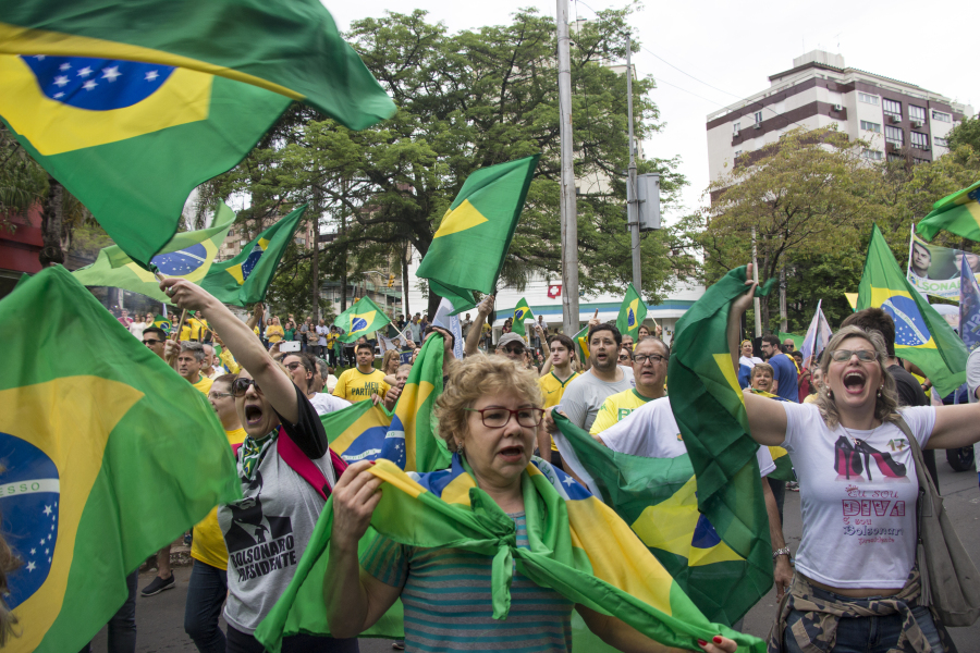 A pro-Bolsonaro demonstration.
