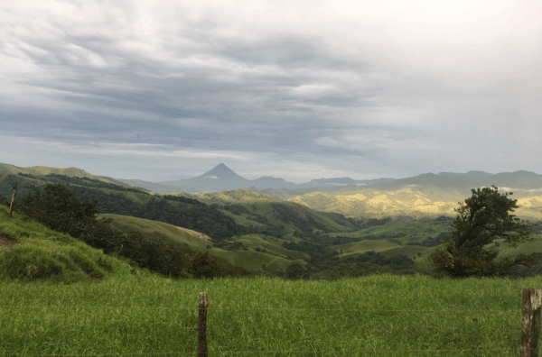 Arenal Volcano viewed from the archaeological site La Chiripa.
