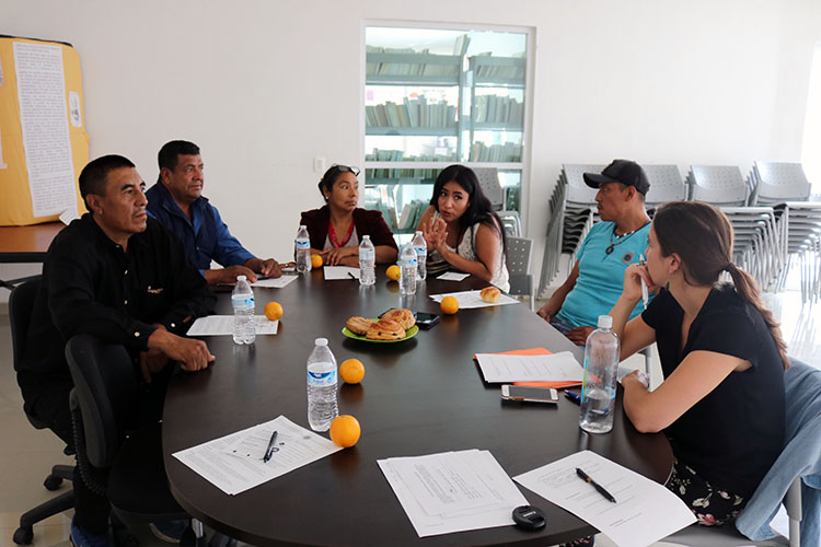 The author conducting a focus group with fisherman and fishing families in the town of Mezcala.