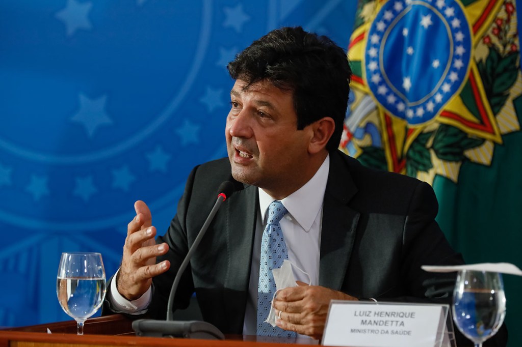 Luiz Henrique Mandetta, then Brazil's Minister of Health, March 2020. (Photo by Isac Nóbrega/PR.)